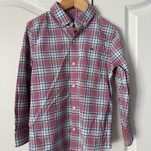 Vineyard Vines Red and Blue Plaid Button-Down Shirt